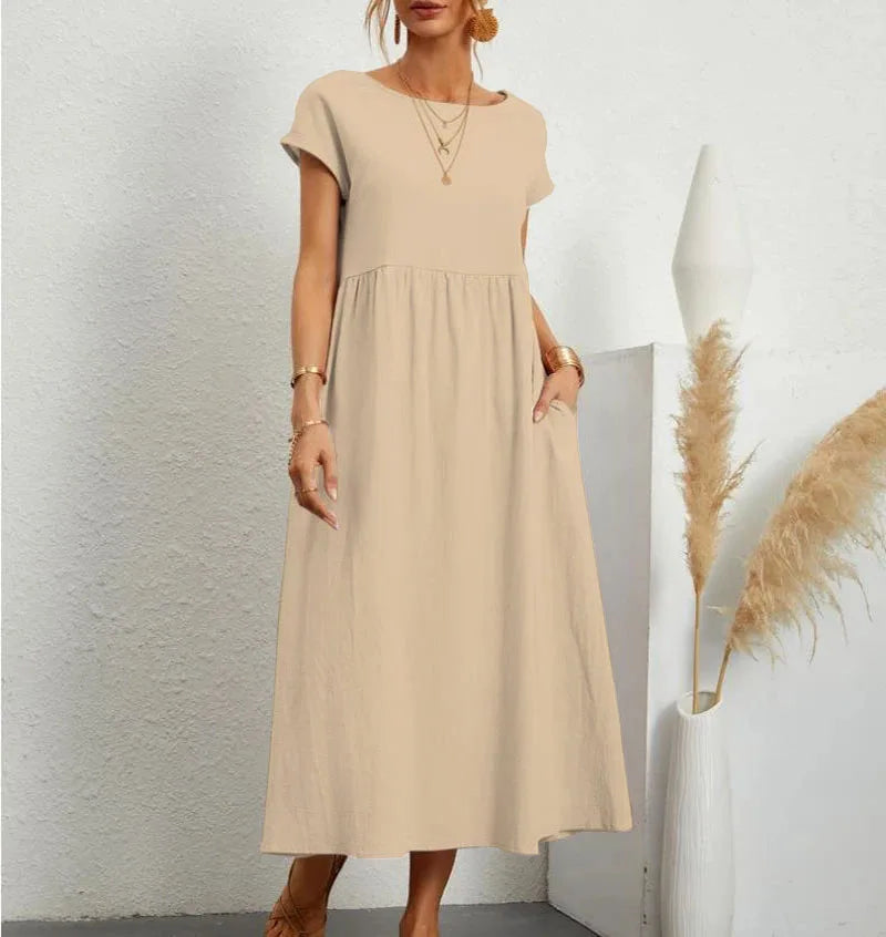 Lange Zomerjurk Effen Zomerkleding Dames